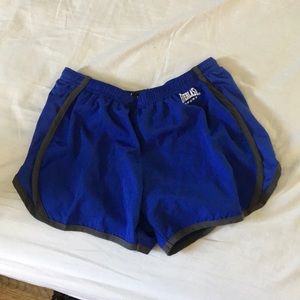 Blue workout shorts